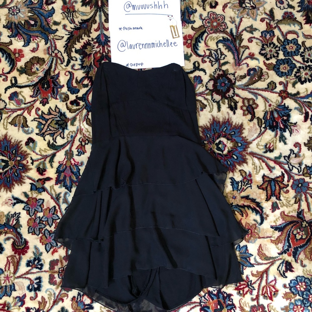 Nastygal black ruffle romper